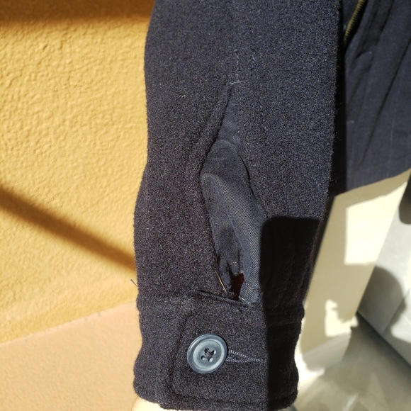 ABERCROMBIE FITCH wool navy blue jacket - Picture 6 of 10